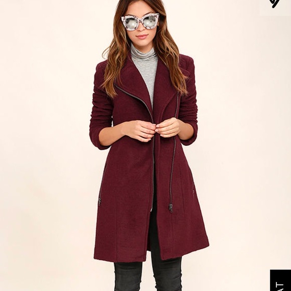 BB Dakota Jackets & Blazers - Bb Dakota Forsyth burgundy coat